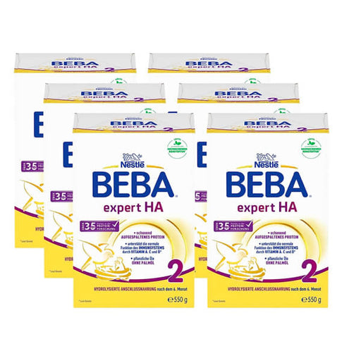 BEBA Expert HA 2 Baby Formula Follow on Milk (6+ Months) - Pack of 6 x 800g