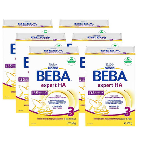 BEBA Expert HA 3 Baby Formula Follow on Milk (10+ Months) - Pack of 6 x 800g