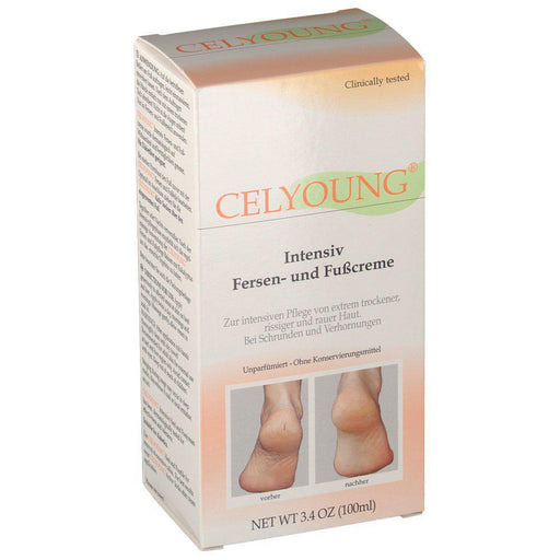 Celyoung Intensive Heel & Foot Cream is designed to provide relief from dry, cracked feet. Made with a unique paste-like formula, this product offers a more concentrated strength than traditional fluid foot creams. With millions of tubes sold and clinical studies to support its claims, this cream is a powerful treatment for calluses and deep cracks, allowing users to confidently show off their beautiful, healthy feet. - VicNIc.com
