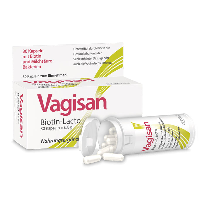 Dr. Wolff's Vagisan Biotin-Lacto Supplement for Vaginal Mucosa 30 cap