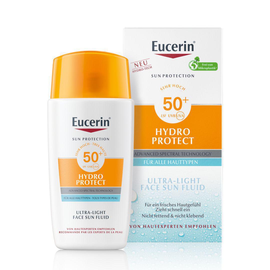 Eucerin Sun Hydro Bescherm ultralicht gezicht vloeistof SPF 50+ 50 ml