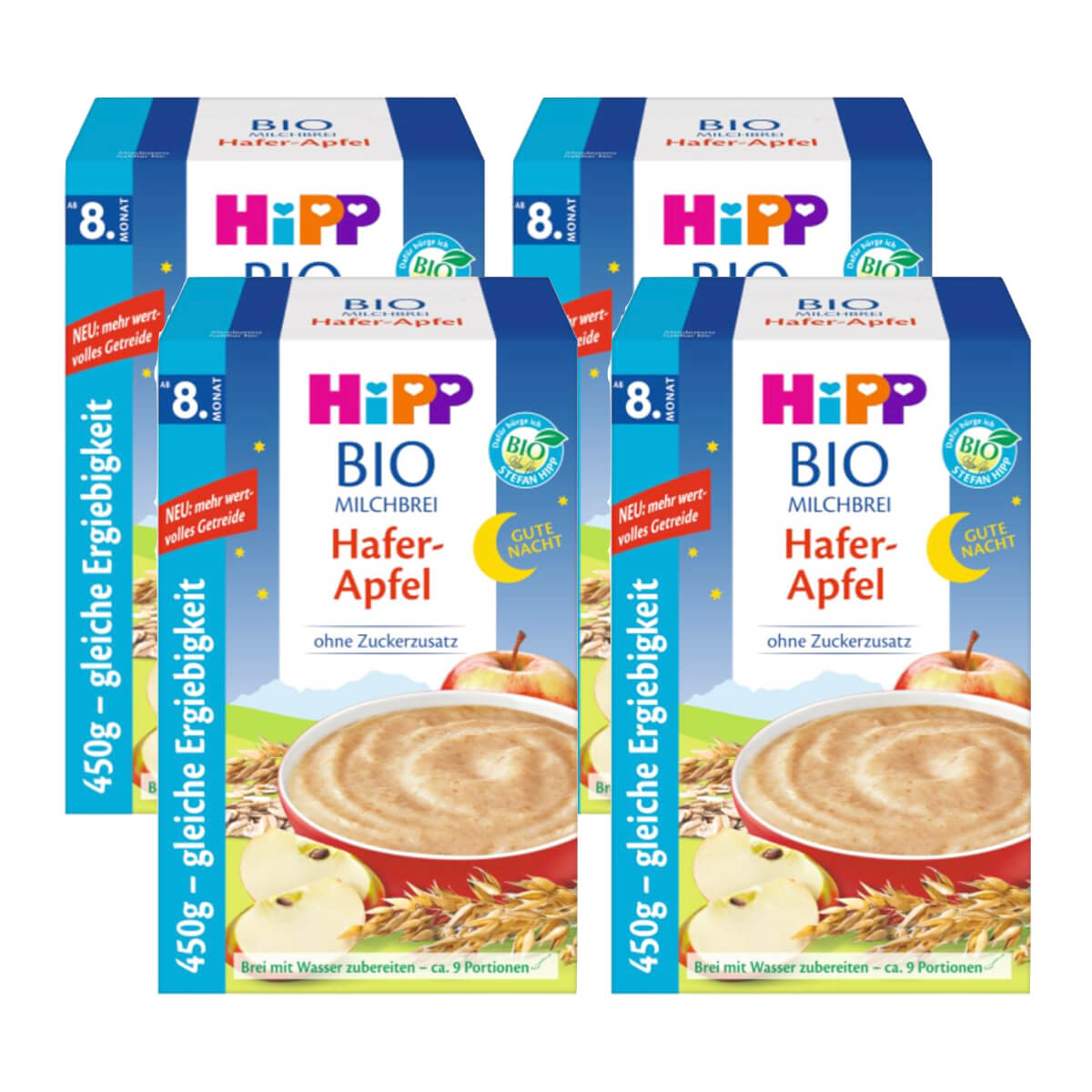 Hipp Organic Porridge Oat Apple 4x450g - Organic Baby Food - VicNic