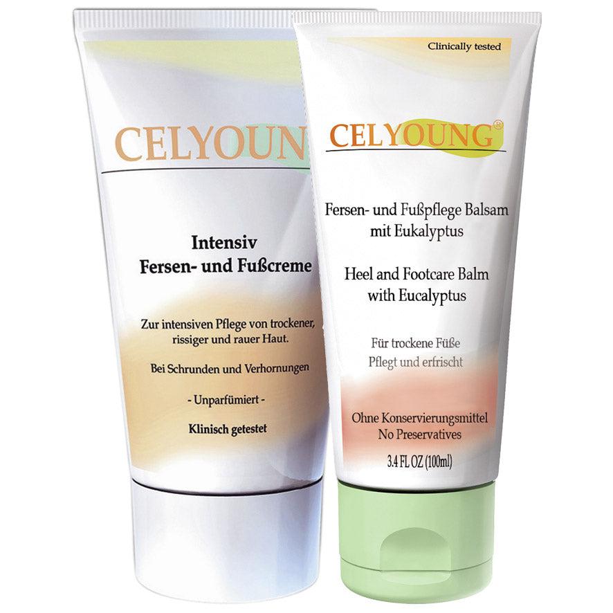 Bundled Pack: Celyoung Intensive Heel & Foot Cream & Balm with Eucalyptus