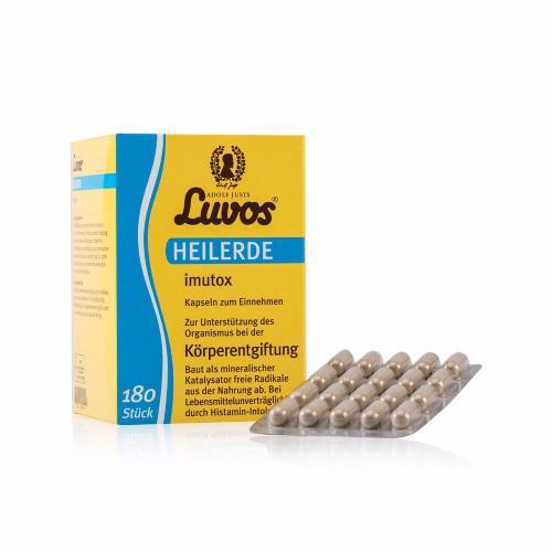 This Healing Earth can also break down cytotoxic free radicals from food, as they pass through the digestive tract. Unlike other antioxidants such as vitamin E, it does not get depleted, as it is not a reactant, but rather it acts as a mineral catalyst. Thus, Luvos Healing Earth imutox protects the body from oxidative stress, which is responsible for many diseases.