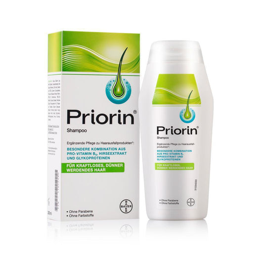 Packaging of Priorin hair growth shampoo