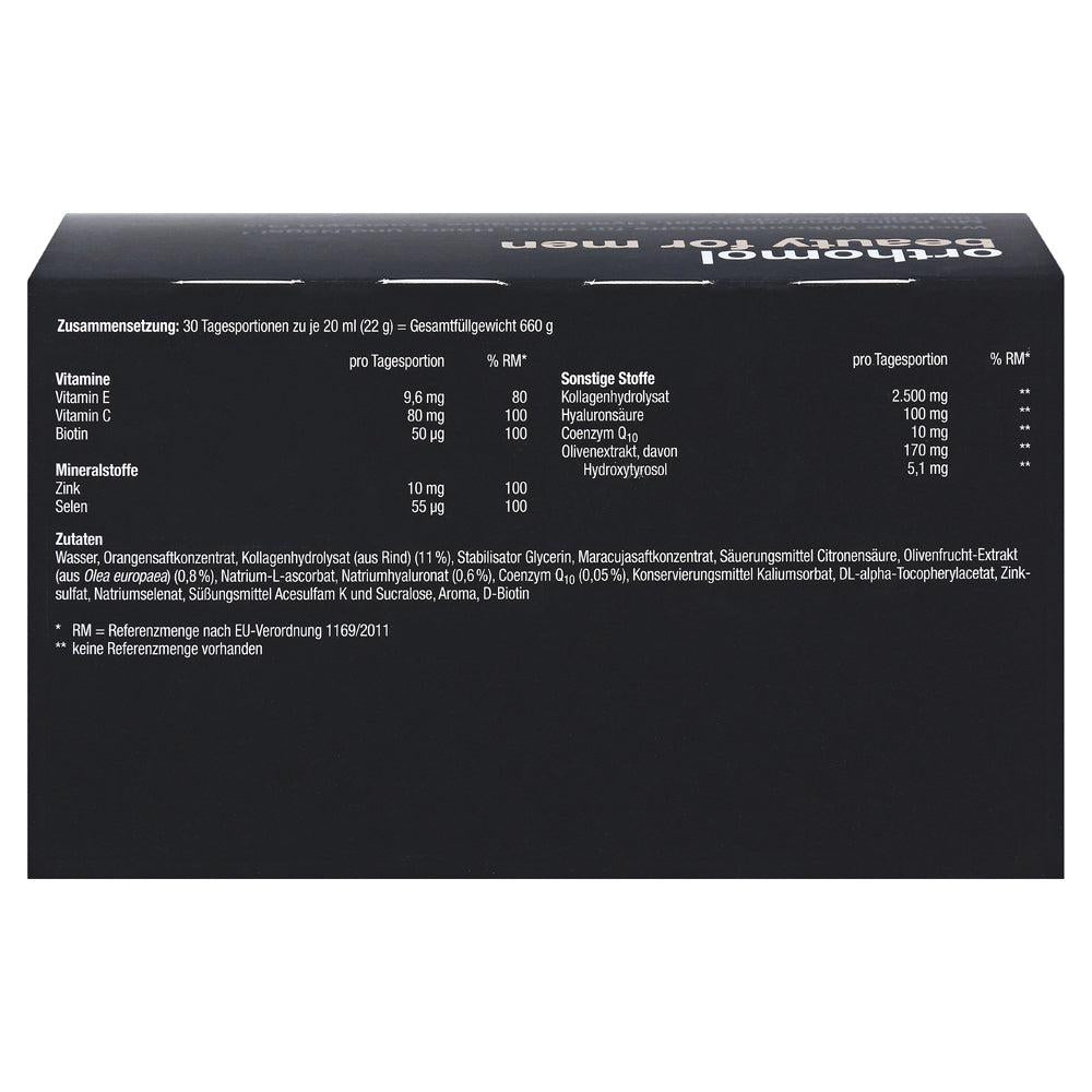 Ingredients of Orthomol Beauty for men