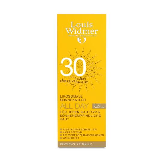 Louis Widmer All Day Sun Milk SPF 30 Unscented 100 ml - VicNic.com