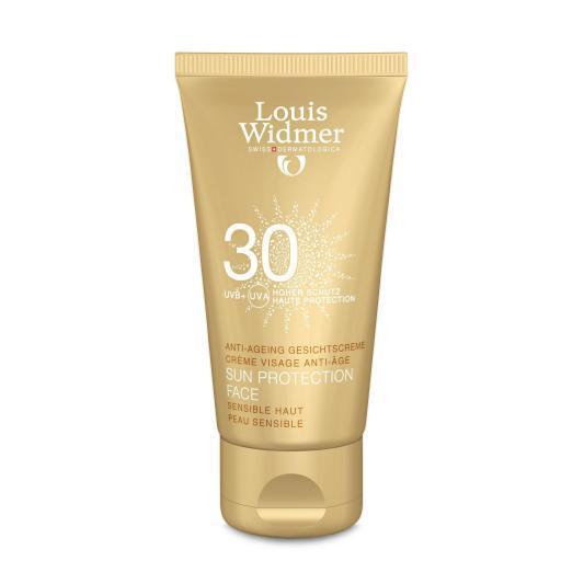 Louis Widmer Sun Protection Face Cream SPF 30 – Anti-ageing and sun protection. Matricyl® 3000 fills wrinkles from the inside.  • For every skin type.  • High protection thanks to a combination of effective UVA and UVB filters • Anti-ageing effect for sensitive facial skin VicNic.com