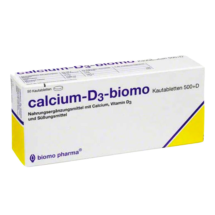 Biomo Pharma Calcium 500 mg & Vitamin D3 Chewable Tablets 50 tab