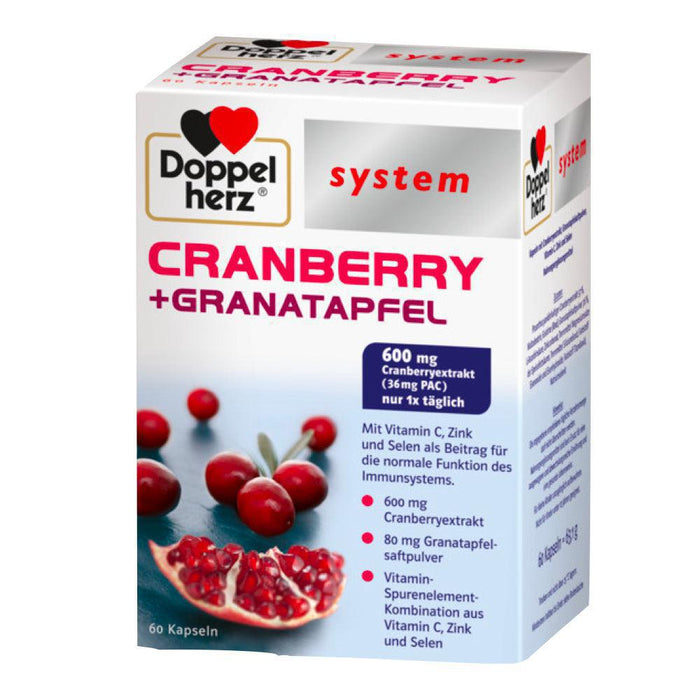 Doppelherz System Cranberry + Pomegranate Capsules 60 cap