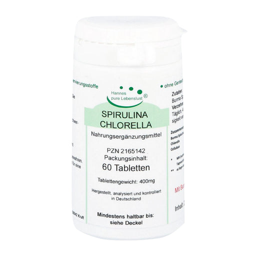 Hannes Spirulina + Chlorella Tablets 60 tab