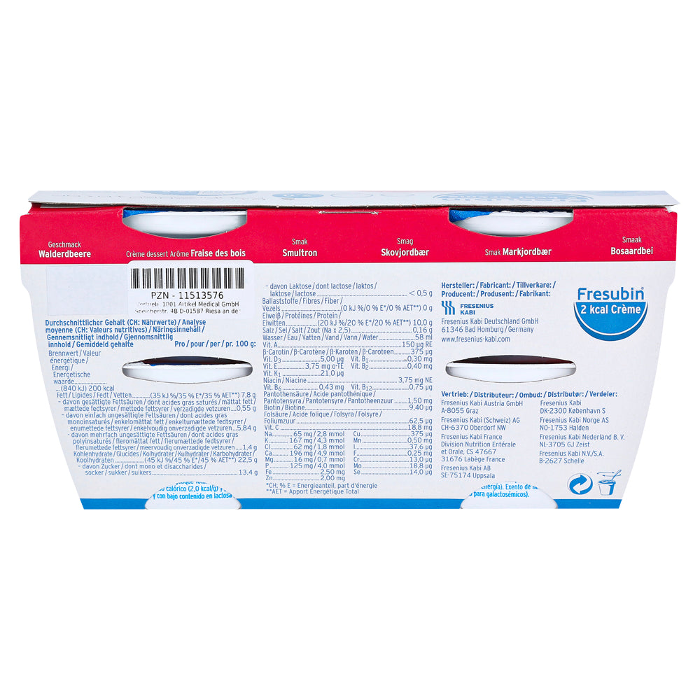 Fresubin 2 Kcal Cream Wild Strawberry 4 x 125 g