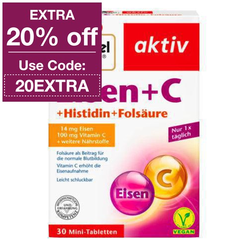 Doppelherz Iron + C, Histidine, Folic Acid Tablets 30 tab