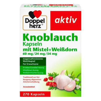 Doppelherz Garlic with Mistletoe Hawthorn Capsules 270 cap