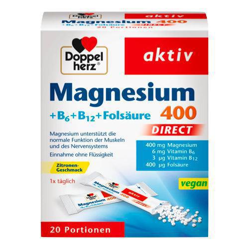Doppelherz Magnesium + B Vitamins Direct Pellets 20 sachets