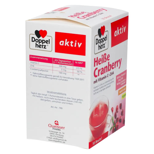 <tc>Doppelherz</tc> Drikk med vitamin C og sink - Tranebær 10 poser