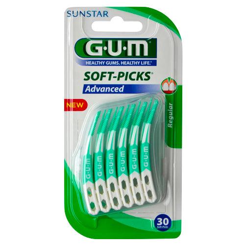 Cure-Dents - Soft Picks Advanced - G.U.M - 30 unités - Gum