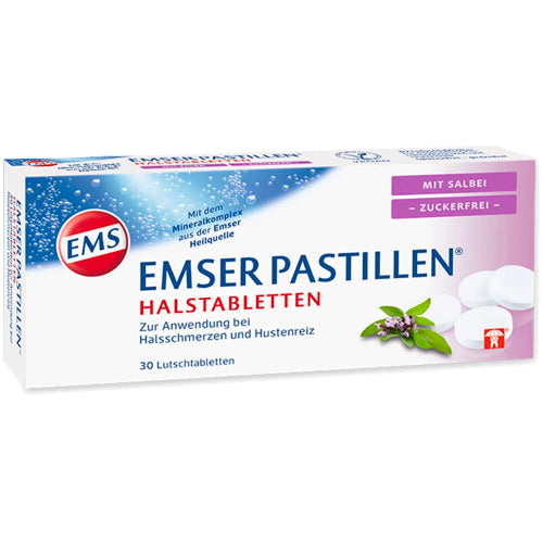 Emser Pastillen Throat Lozenges With Sage Sugar-Free 30 pcs