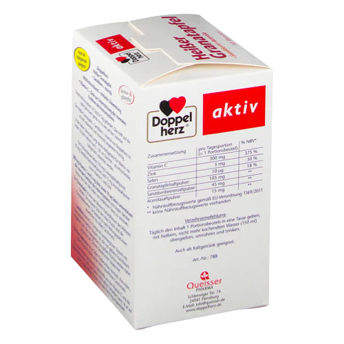 Doppelherz Drink with Vitamin C & Zinc - Pomegranate, Seabuckthorn & Acerola 10 sachets