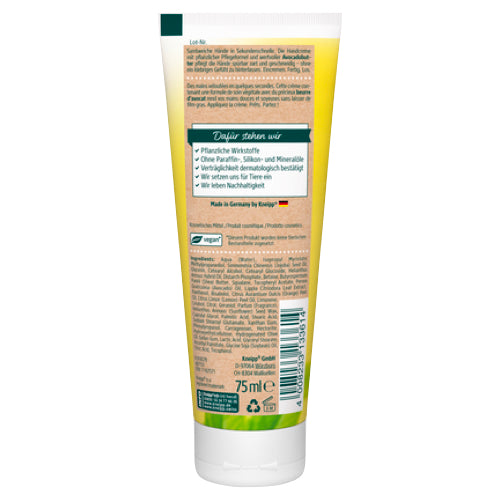 Kneipp Instant Hand Cream - Lemon & Avocado 75 ml