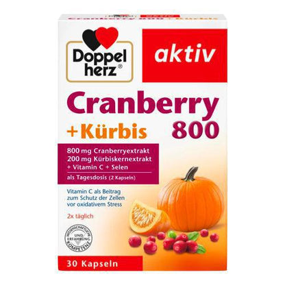 Doppelherz Cranberry, Pumpkin, Vitamin C & Selenium 30 Capsules