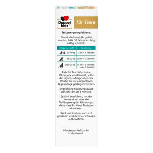 Doppelherz Omega-3 ulei comun pentru pisici și câini 250 ml