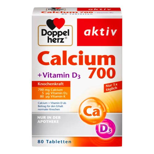 <tc>Doppelherz</tc> Kalcium 700 &amp; Vitamin D3 Kapslar 80 kapslar