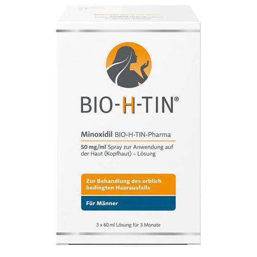Front view of the package - reinforces that the product is specialised to treat hereditary hair loss in men