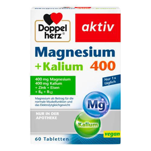 The previous packaging design of Doppelherz Magnesium + Potassium 400