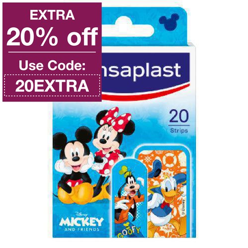 Hansaplast Kids Mickey Mouse & Friends Strips 20 pcs
