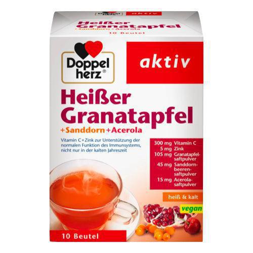 Băutură Doppelherz cu vitamina C & zinc - rodie, Seabuckthorn și acerola 10 pliculețe