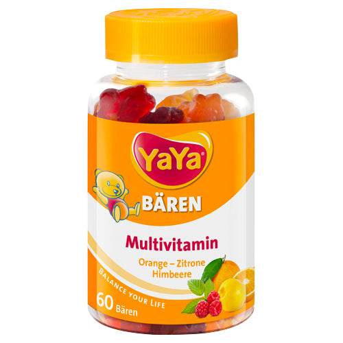 Yaya Bear multivitamīnu augļu gumiji 60 gumijas