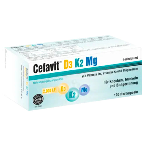Cefavit D3 K2 Mg 100 kapsulės