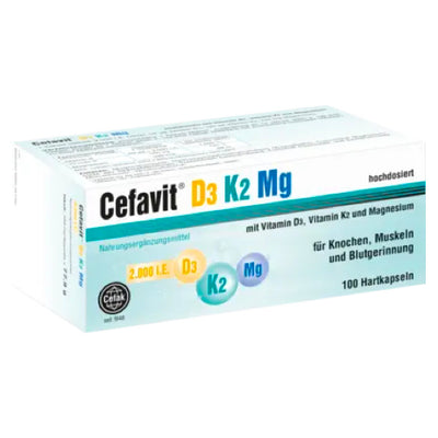 Cefavit D3 K2 Mg-supplement voor botonderhoud 100 capsules
