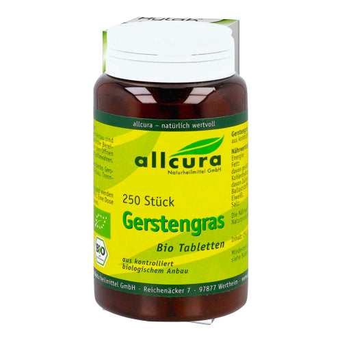 Allcura 有機大麥草 250 片