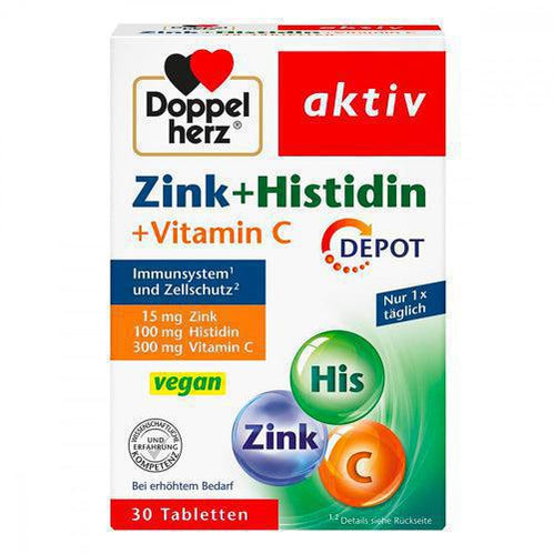 Doppelherz Zinc + Histidine + Vitamin C Tablets - VicNic.com