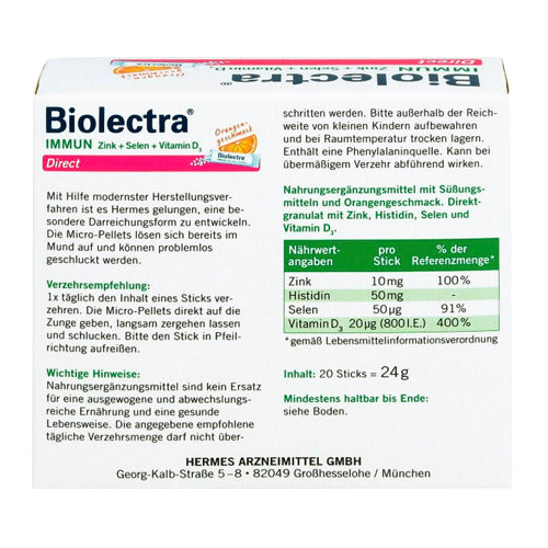 Biolectra Imune Direct Pelete 20 PC -uri