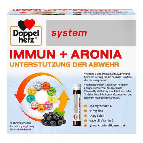 Doppelherz System Immune + Aronia 25 ml x 30 Bottles - VicNic.com