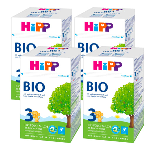 Hipp 3 PUR Organic Baby Follow-on-Milk  (10 months+) - Pack of 4 x 500g