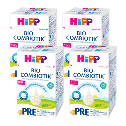 Hipp PRE Combiotik Organic Baby Formula (from birth) - Pack of 4 x 600g - VicNic.com