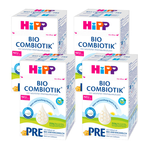 Hipp PRE Combiotik Organic Baby Formula (from birth) - Pack of 4 x 600g - VicNic.com