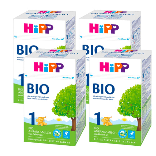 Hipp 1 bio bio biologico primo latte per neonati (dalla nascita) - pacchetto di 4 x 600 g