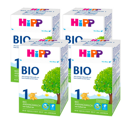 Hipp 1 BIO Organic First Infant Milk (from birth) - Pack of 4 x 600g