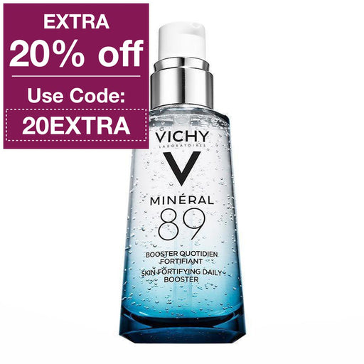 Revitalize and Rejuvenate with Vichy Mineral 89 Hyaluronic Acid Booster 50 ml! This powerful booster drenches your skin in a burst of hydration and strengthens its natural defenses. Expertly formulated with Vichy's Mineralizing Thermal Water and hyaluronic acid, this 50 ml booster delivers essential nutrients to restore moisture, elasticity and overall wellness. Experience the beauty of healthy, radiant skin with Vichy Mineral 89!