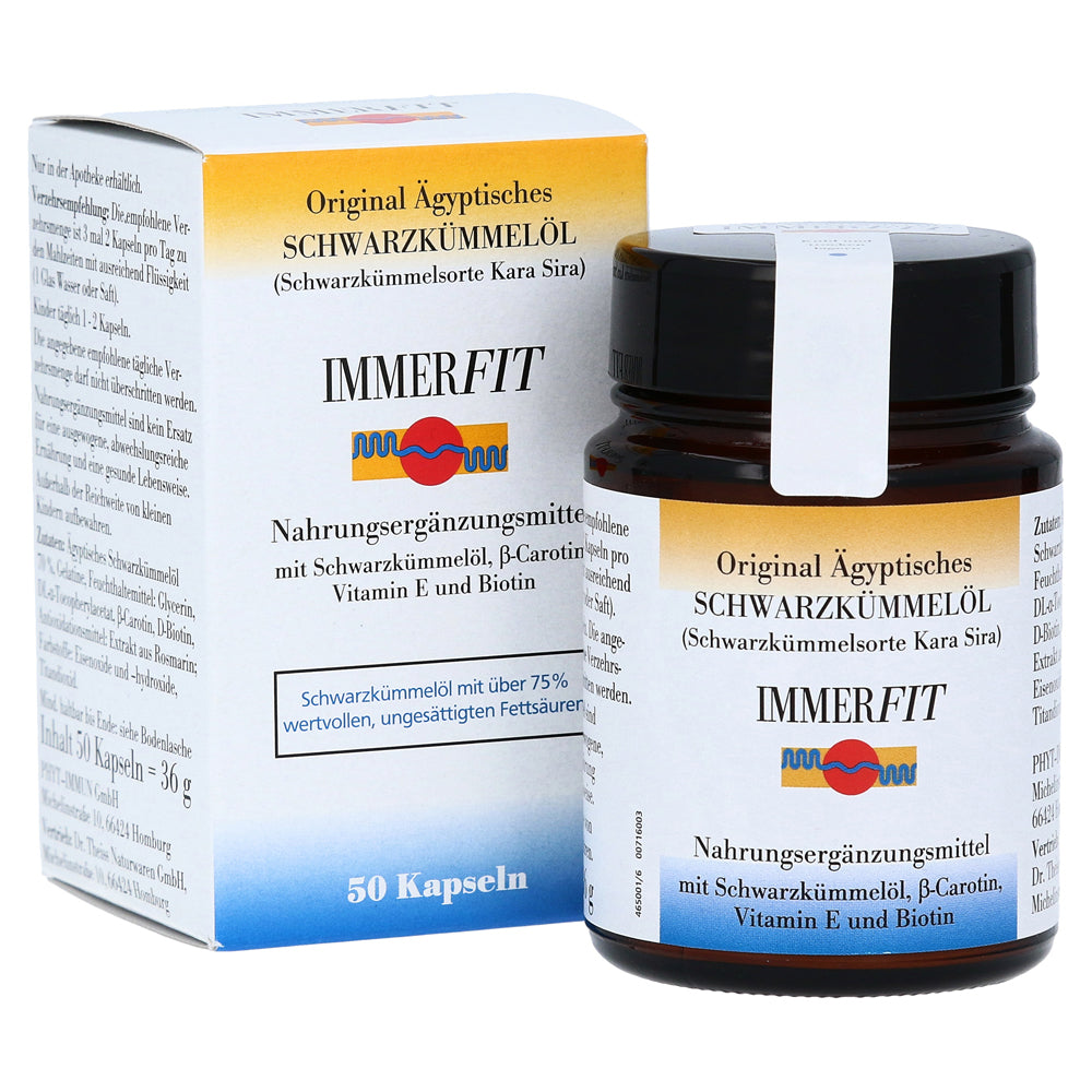 Immerfit Original Egyptian Black Cumin Oil Capsules 50 pcs