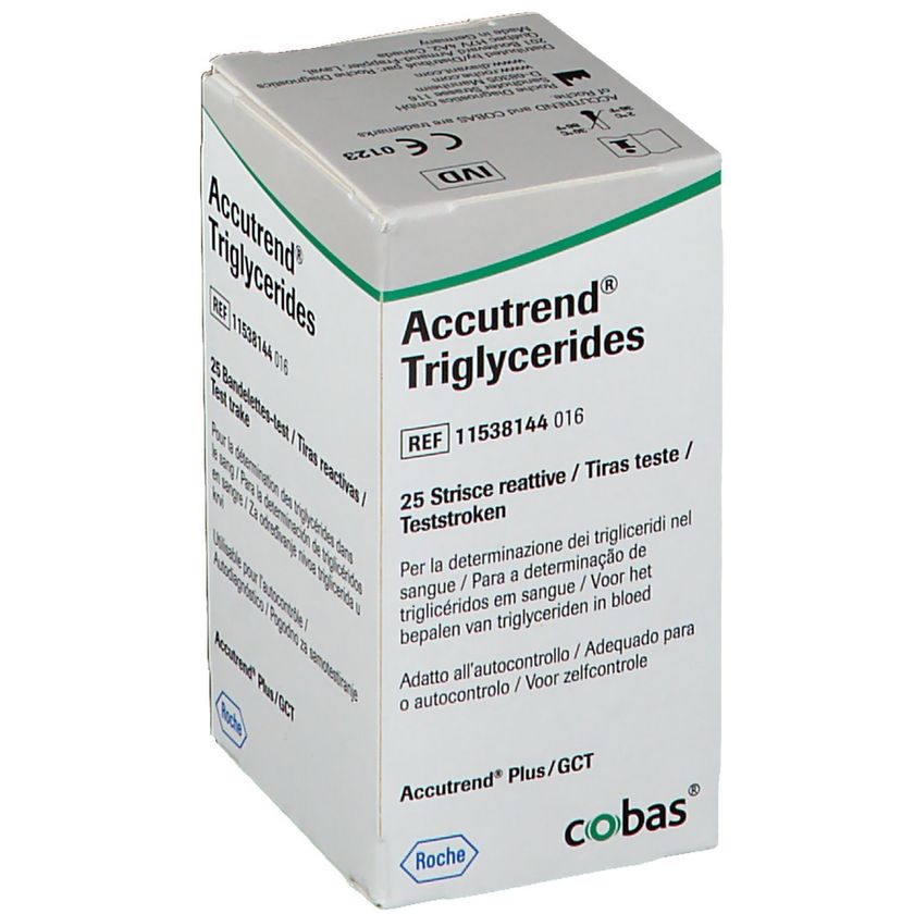 Accutrend Triglyceridesテストストリップ25 PC