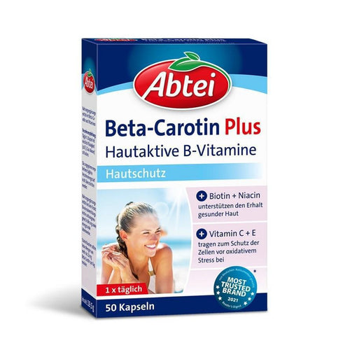 Abtei Beta-Carotin Plus Skin-Active B Vitamins 50 cap