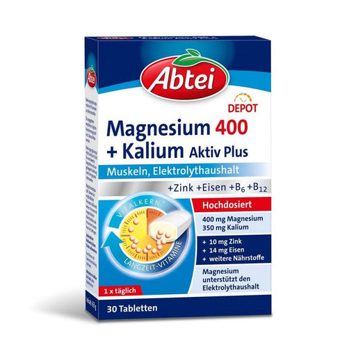 Abtei Magnesium 400 Potassium Depot 30 tab