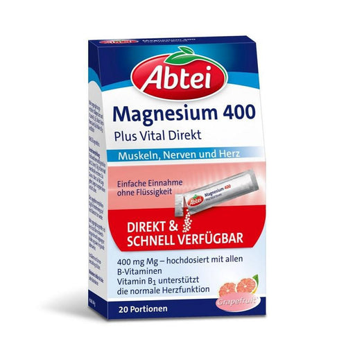 Abtei Magnesium 400 Vitamin B-complex Granules 20 sachets