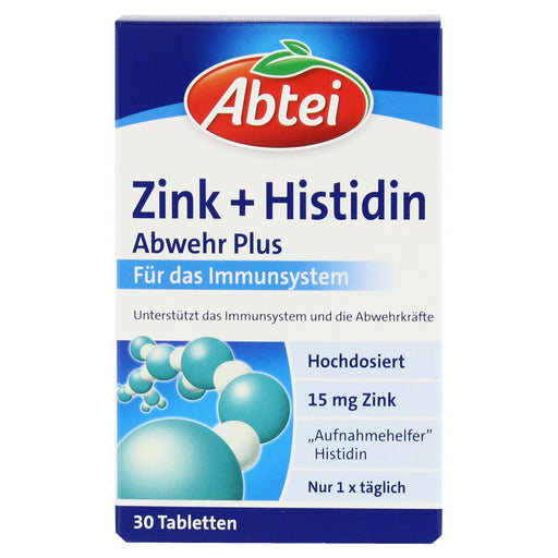 Abtei Zinc + Histidine Tablets 30 pcs